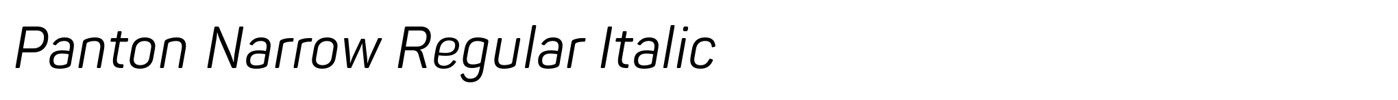 Panton Narrow Regular Italic image